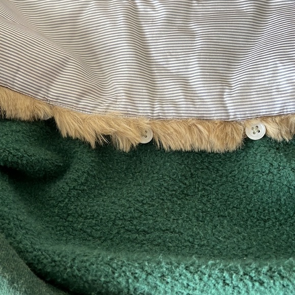 Band of Outsiders Green Emerald Sweater Dress with Fur Faux Collar size S - Picture 12 of 14